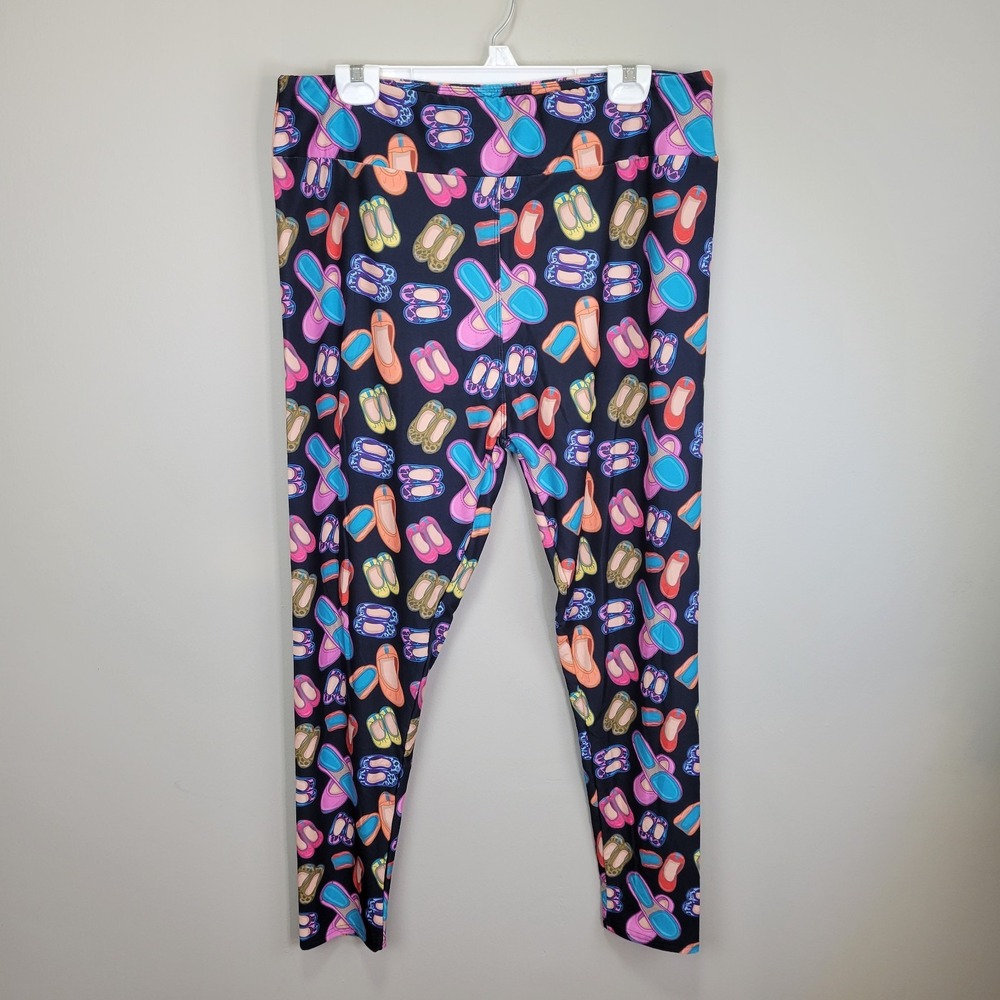 Dren Designs Ballet Slippers Poly Spandex Ankle Leggings Extended Plus‎ Size